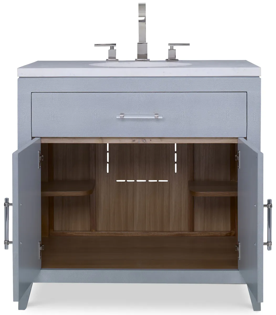 Ambella Home 09223-110-335 Shagreen Sink Chest Polar Blue Ambella Home 09223-110-335 Shagreen Sink Chest Polar Blue