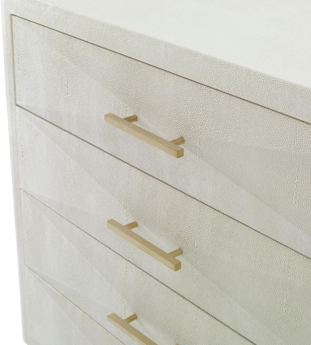 Ambella Home 09255-820-007 Shagreen Pyramid Chest Linen Ambella Home 09255-820-007 Shagreen Pyramid Chest Linen