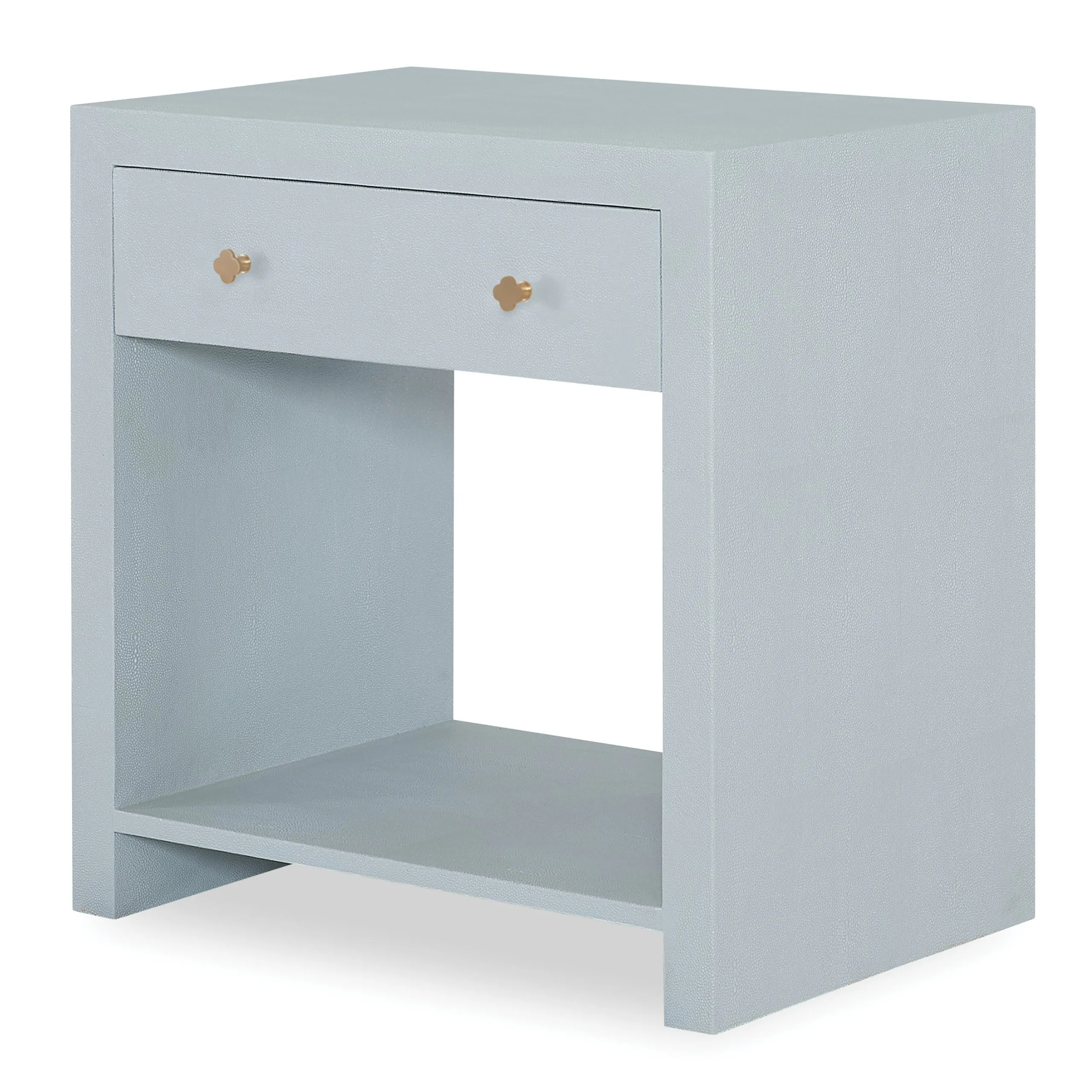Ambella Home 09257-230-035 Bethany Shagreen Nightstand Polar Blue