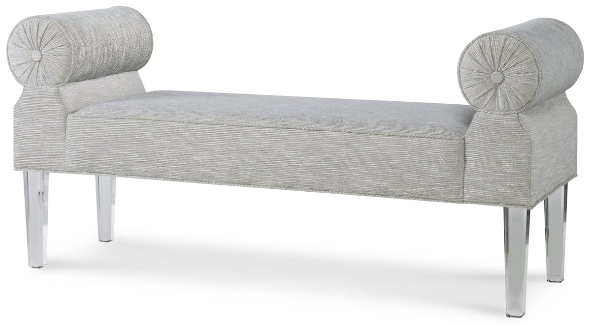 Ambella Home 103-00 Ava Bench Acrylic Leg Ambella Home 103-00 Ava Bench Acrylic Leg