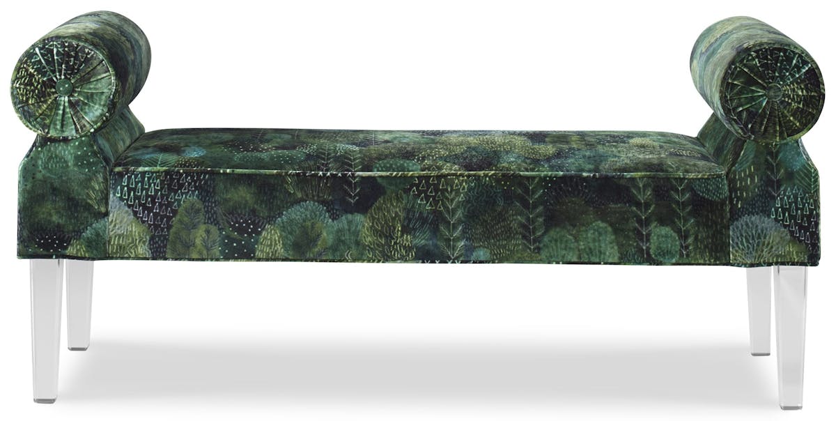 Ambella Home 103-00 Ava Bench Acrylic Leg Ambella Home 103-00 Ava Bench Acrylic Leg