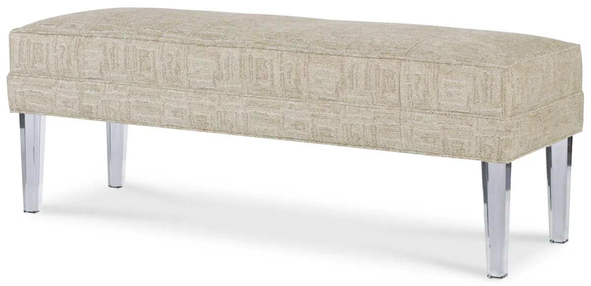 Ambella Home 110-00 Livery Bench Acrylic Legs Ambella Home 110-00 Livery Bench Acrylic Legs
