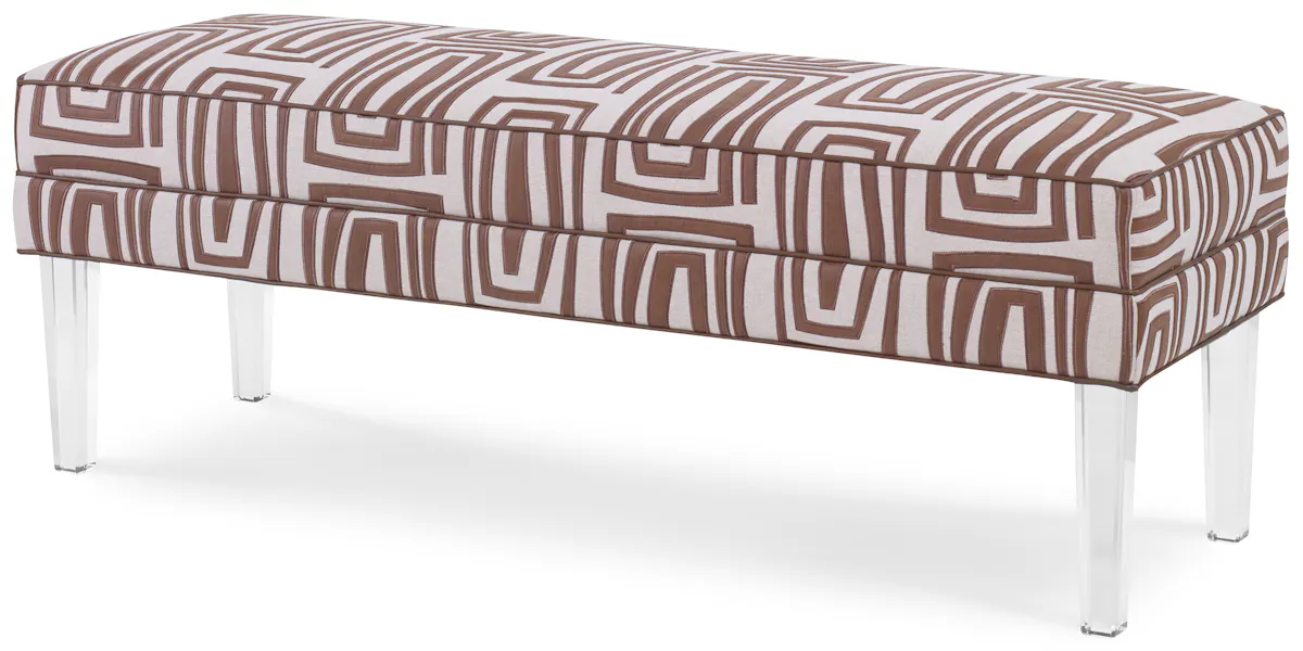 Ambella Home 110-00 Livery Bench Acrylic Legs Ambella Home 110-00 Livery Bench Acrylic Legs