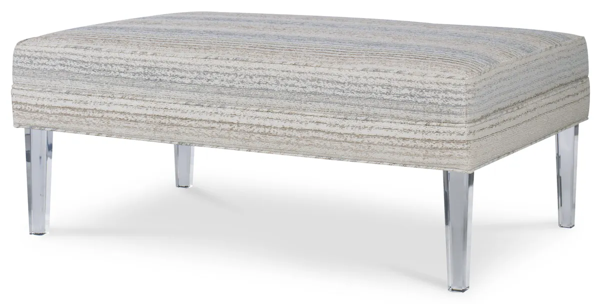 Ambella Home 111-00 Aperitif Ottoman Acrylic Legs Ambella Home 111-00 Aperitif Ottoman Acrylic Legs