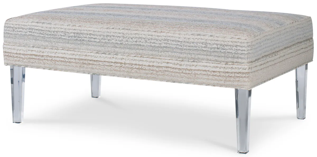 Ambella Home 111-00 Aperitif Ottoman Acrylic Legs Ambella Home 111-00 Aperitif Ottoman Acrylic Legs