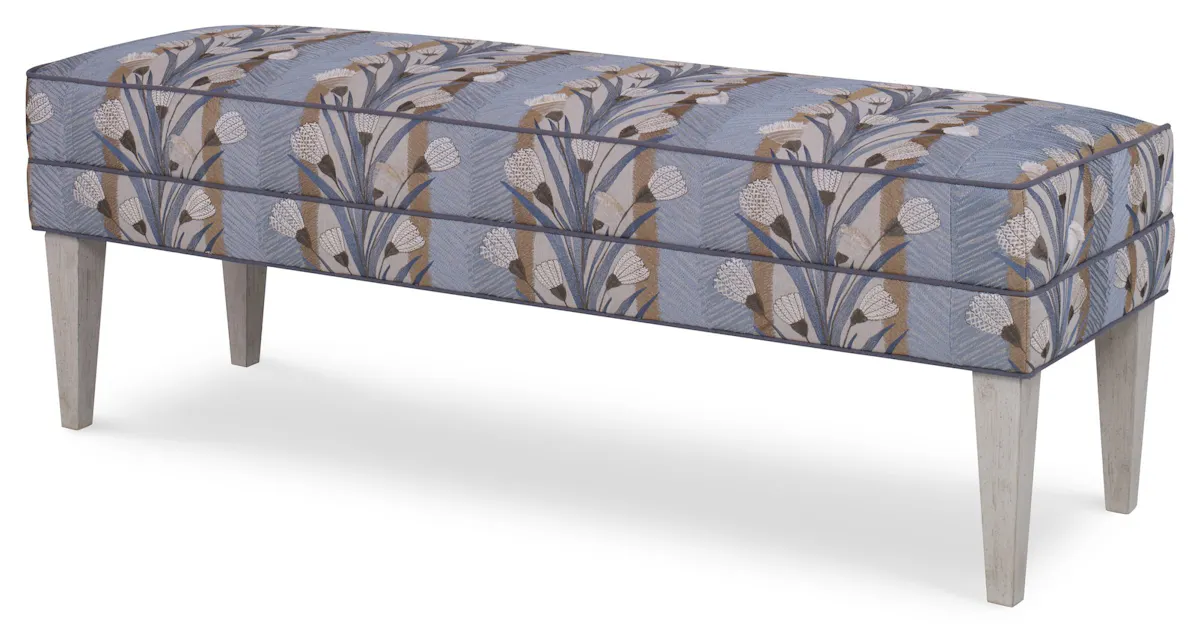 Ambella Home 112-00 Livery Bench Wood Legs Ambella Home 112-00 Livery Bench Wood Legs