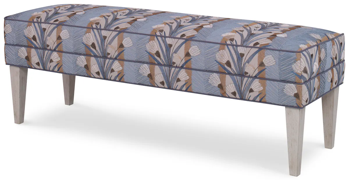 Ambella Home 112-00 Livery Bench Wood Legs Ambella Home 112-00 Livery Bench Wood Legs
