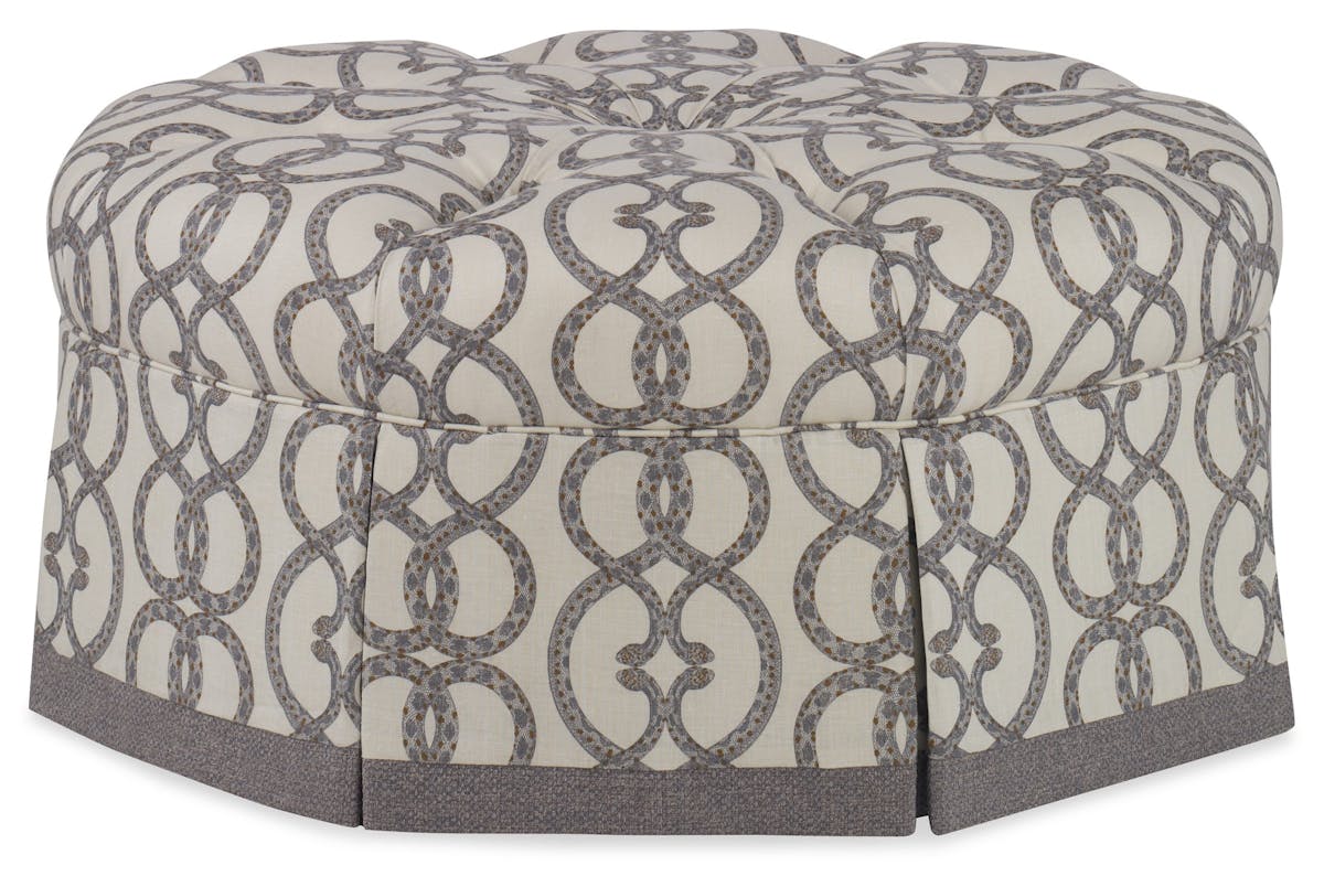 Ambella Home 114-00 Duchess Poof Skirted Ambella Home 114-00 Duchess Poof Skirted