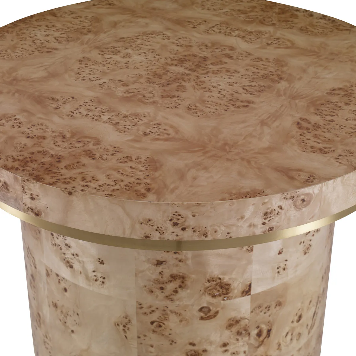 Ambella Home 12589-900-003 Burl Round End Table W/ Clear Coat Ambella Home 12589-900-003 Burl Round End Table W/ Clear Coat