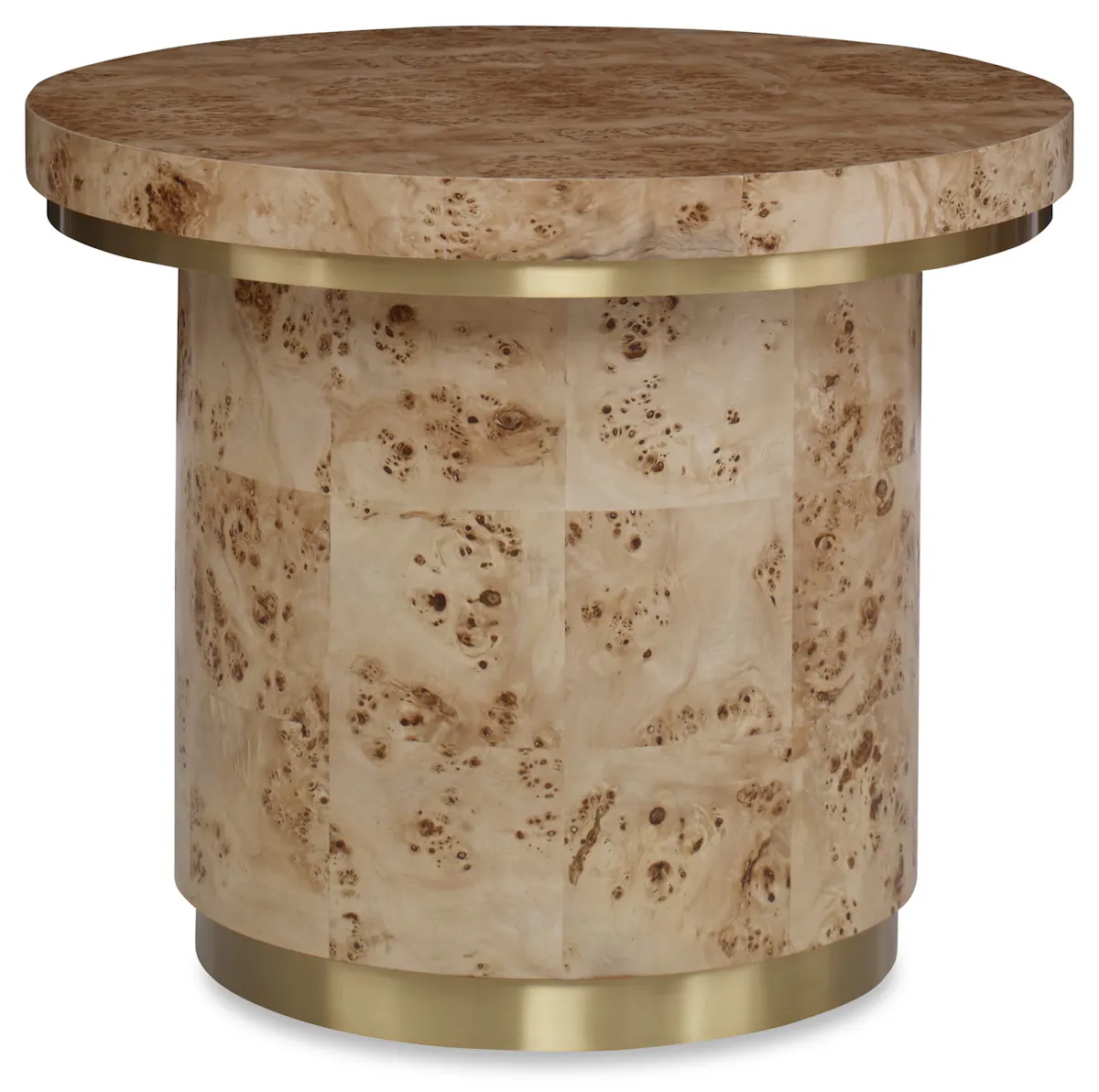 Ambella Home 12589-900-003 Burl Round End Table W/ Clear Coat Ambella Home 12589-900-003 Burl Round End Table W/ Clear Coat