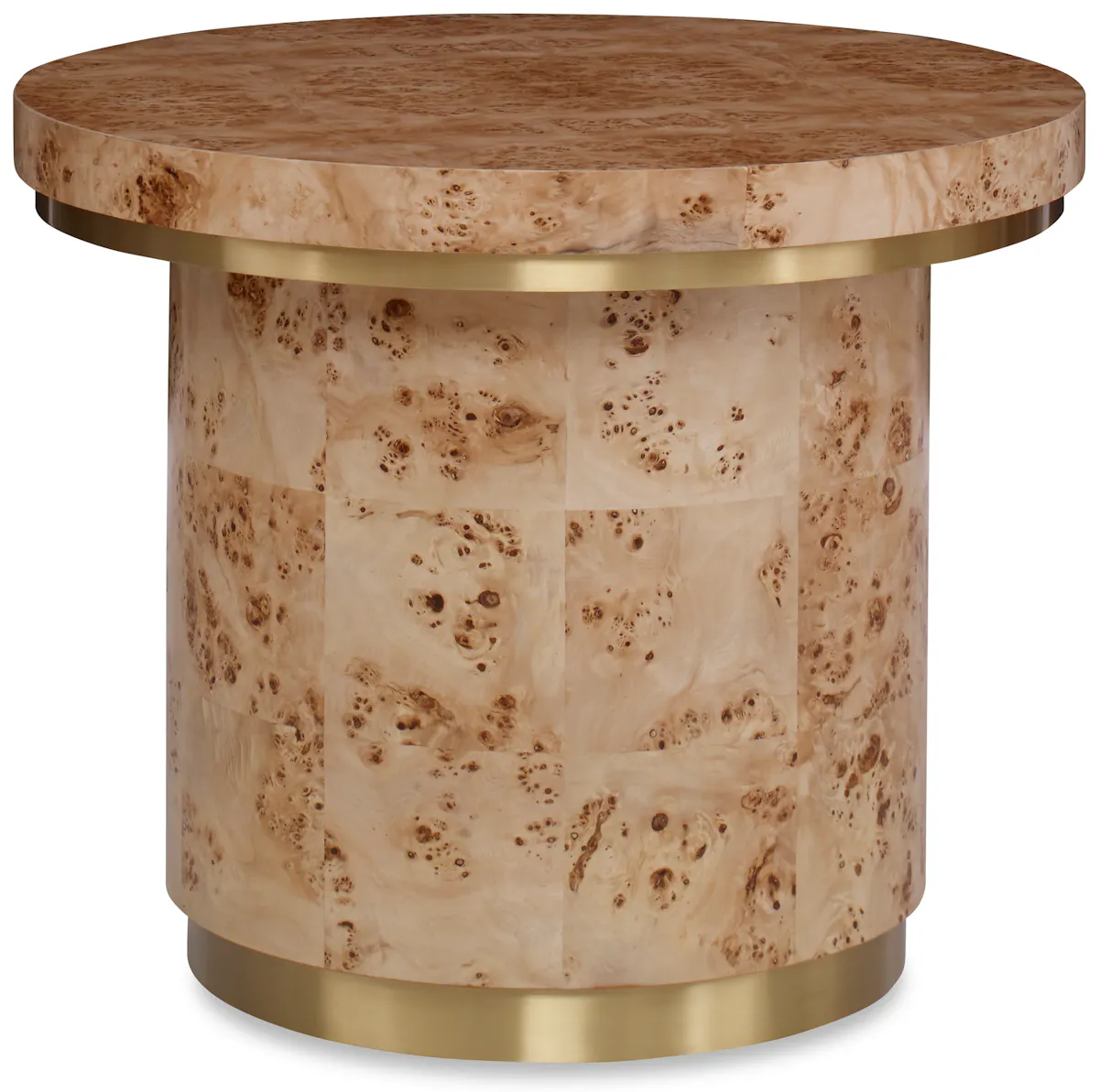 Ambella Home 12589-900-003 Burl Round End Table W/ Clear Coat Ambella Home 12589-900-003 Burl Round End Table W/ Clear Coat
