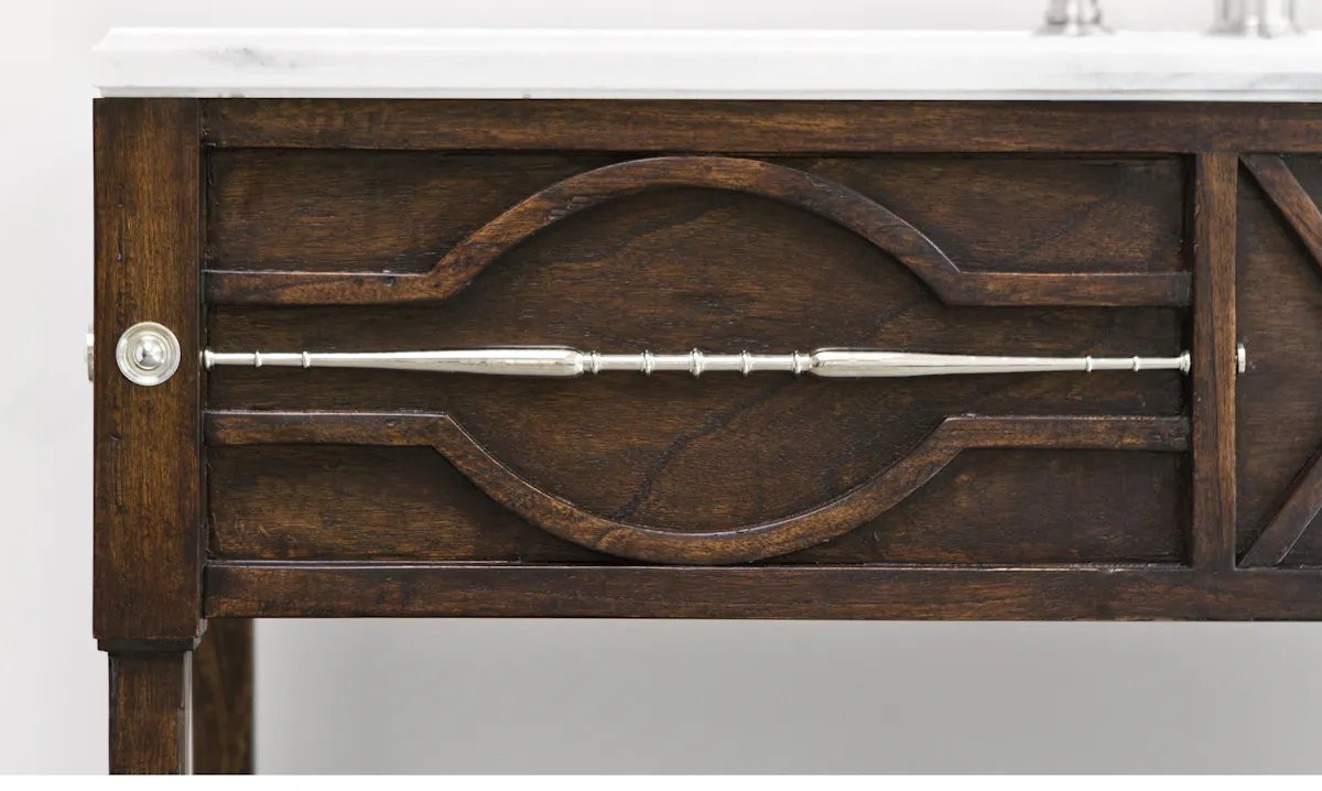 Ambella Home 17554-110-401 Spindle Sink Chest Walnut Ambella Home 17554-110-401 Spindle Sink Chest Walnut