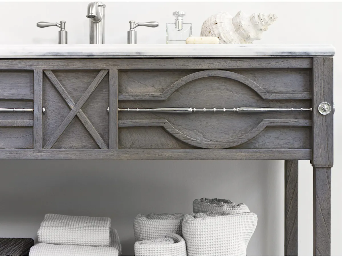Ambella Home 17554-110-411 Spindle Sink Chest Weathered Grey Ambella Home 17554-110-411 Spindle Sink Chest Weathered Grey