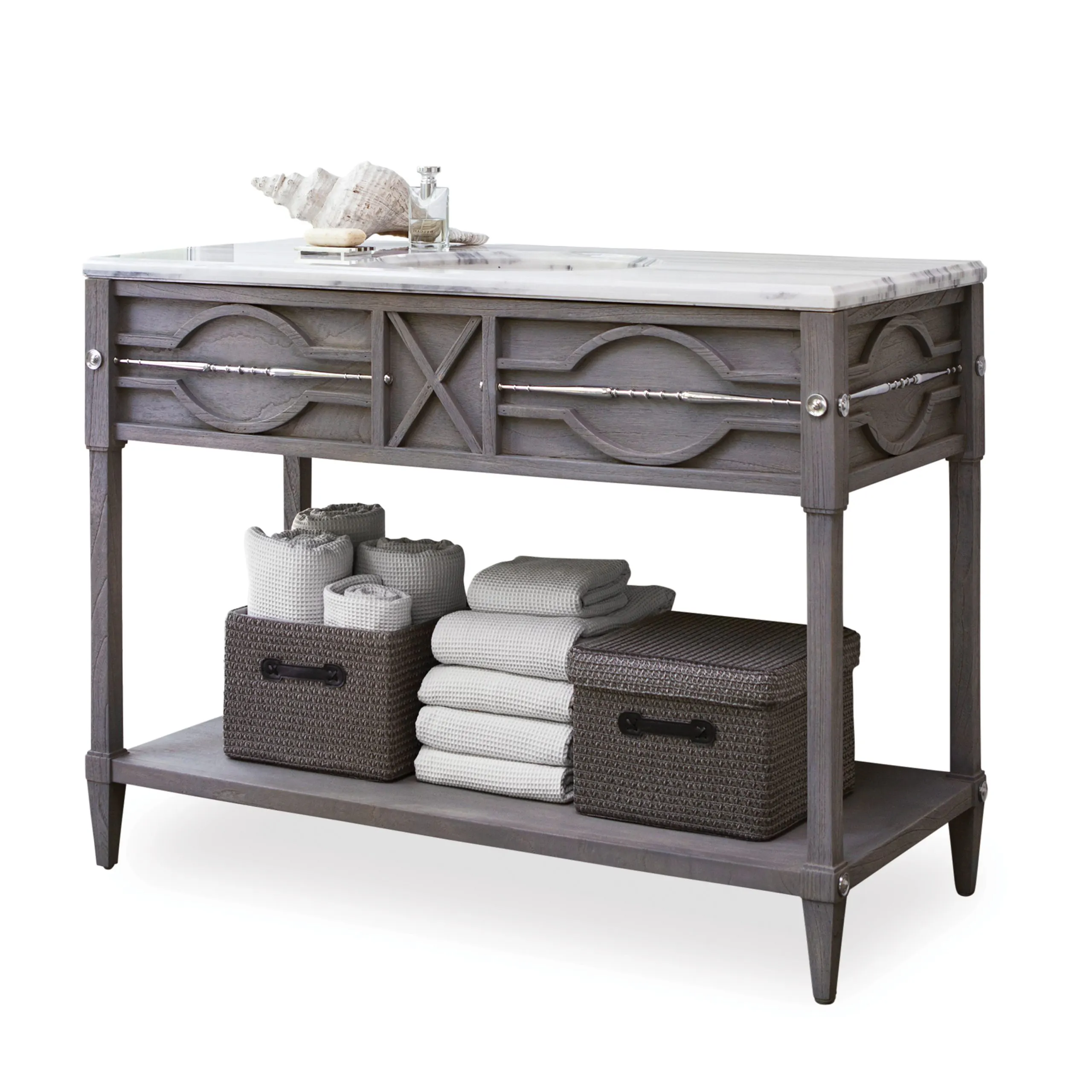 Ambella Home 17554-110-411 Spindle Sink Chest Weathered Grey