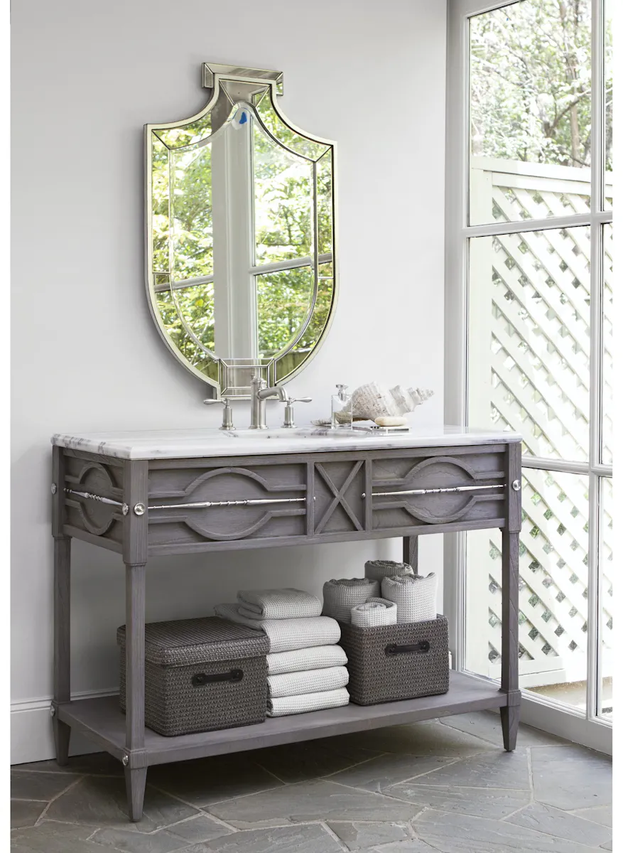 Ambella Home 17554-110-411 Spindle Sink Chest Weathered Grey Ambella Home 17554-110-411 Spindle Sink Chest Weathered Grey