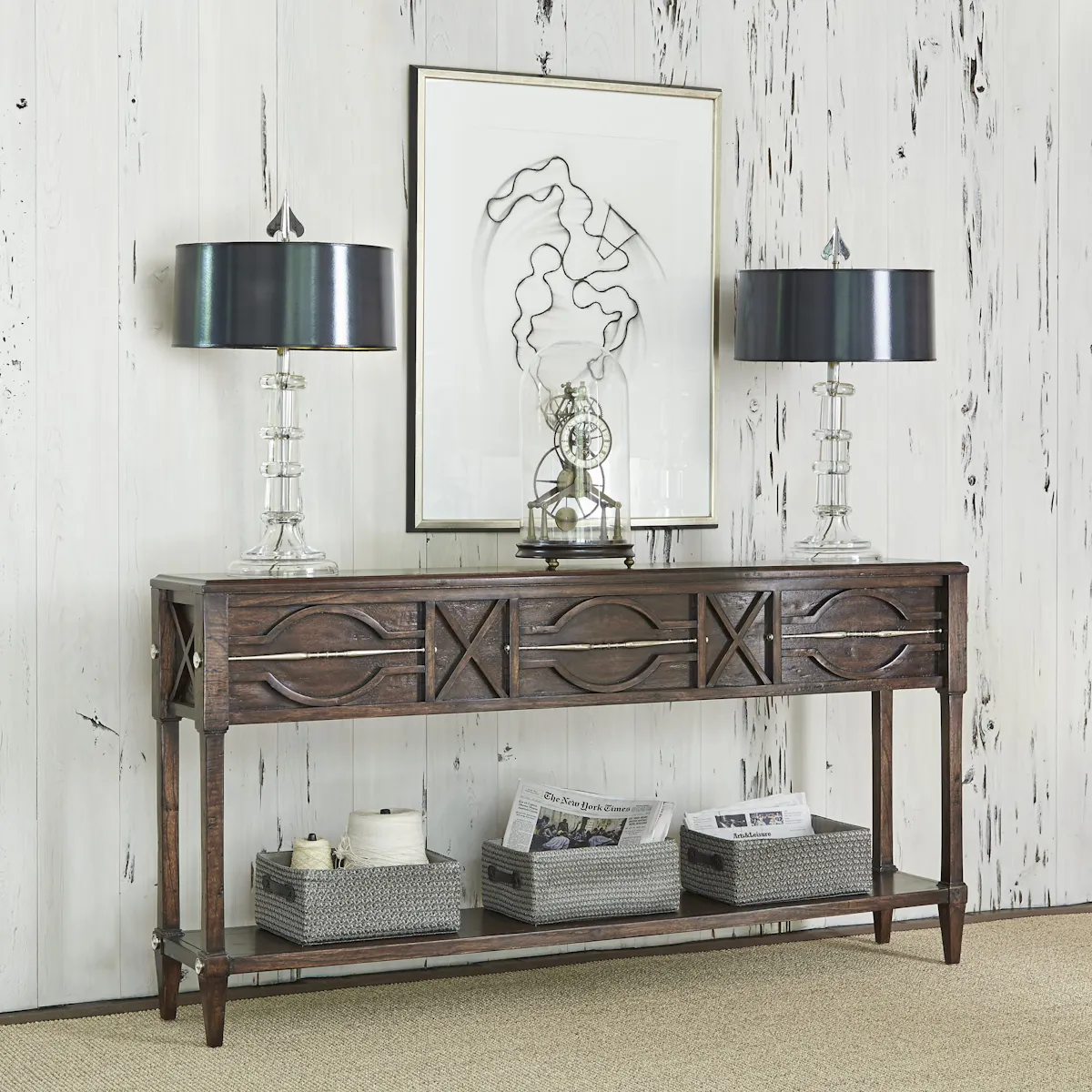 Ambella Home 17554-850-001 Spindle Console Walnut Ambella Home 17554-850-001 Spindle Console Walnut