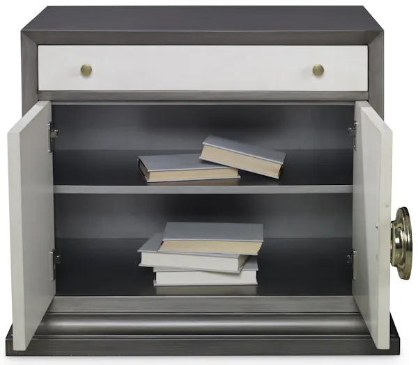 Ambella Home 17578-230-002 Soleil Nightstand Grey / Linen Ambella Home 17578-230-002 Soleil Nightstand Grey / Linen