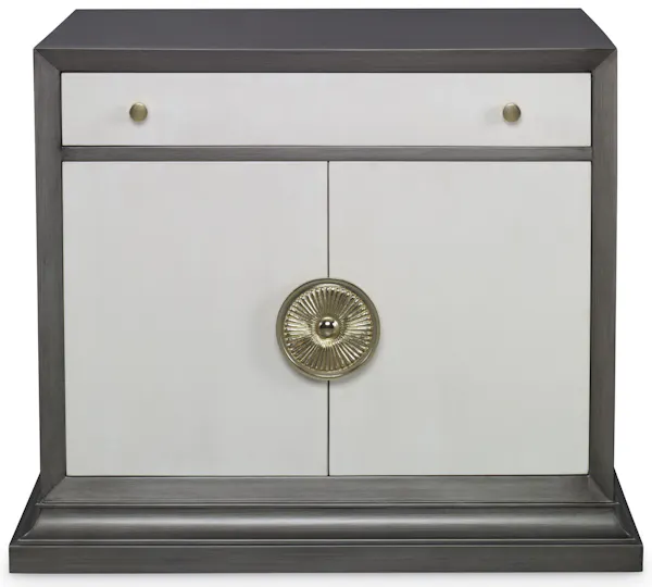 Ambella Home 17578-230-002 Soleil Nightstand Grey / Linen Ambella Home 17578-230-002 Soleil Nightstand Grey / Linen