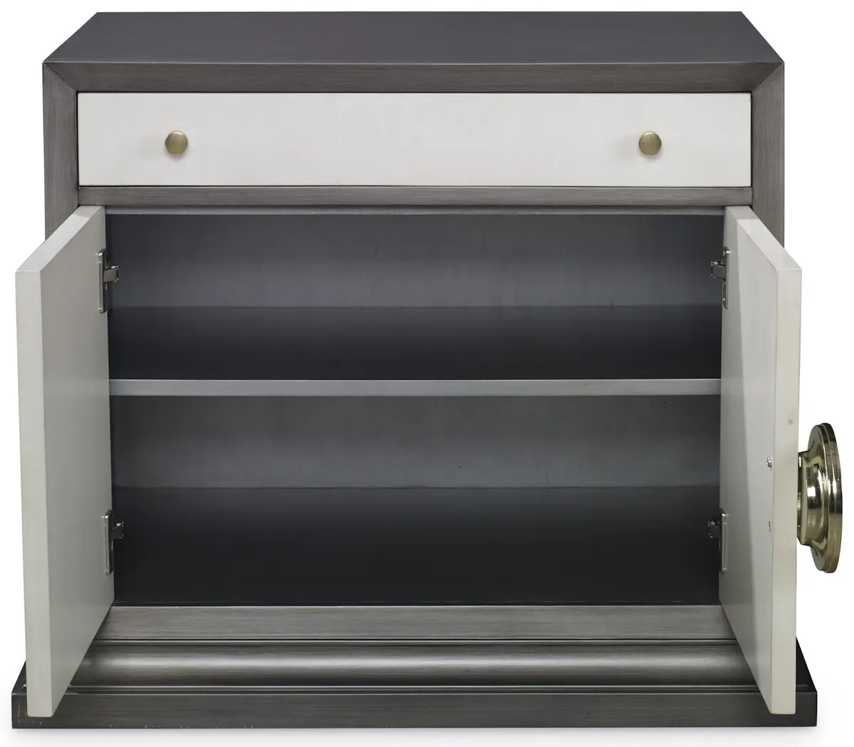 Ambella Home 17578-230-002 Soleil Nightstand Grey / Linen Ambella Home 17578-230-002 Soleil Nightstand Grey / Linen