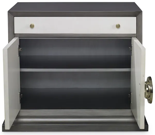 Ambella Home 17578-230-002 Soleil Nightstand Grey / Linen Ambella Home 17578-230-002 Soleil Nightstand Grey / Linen