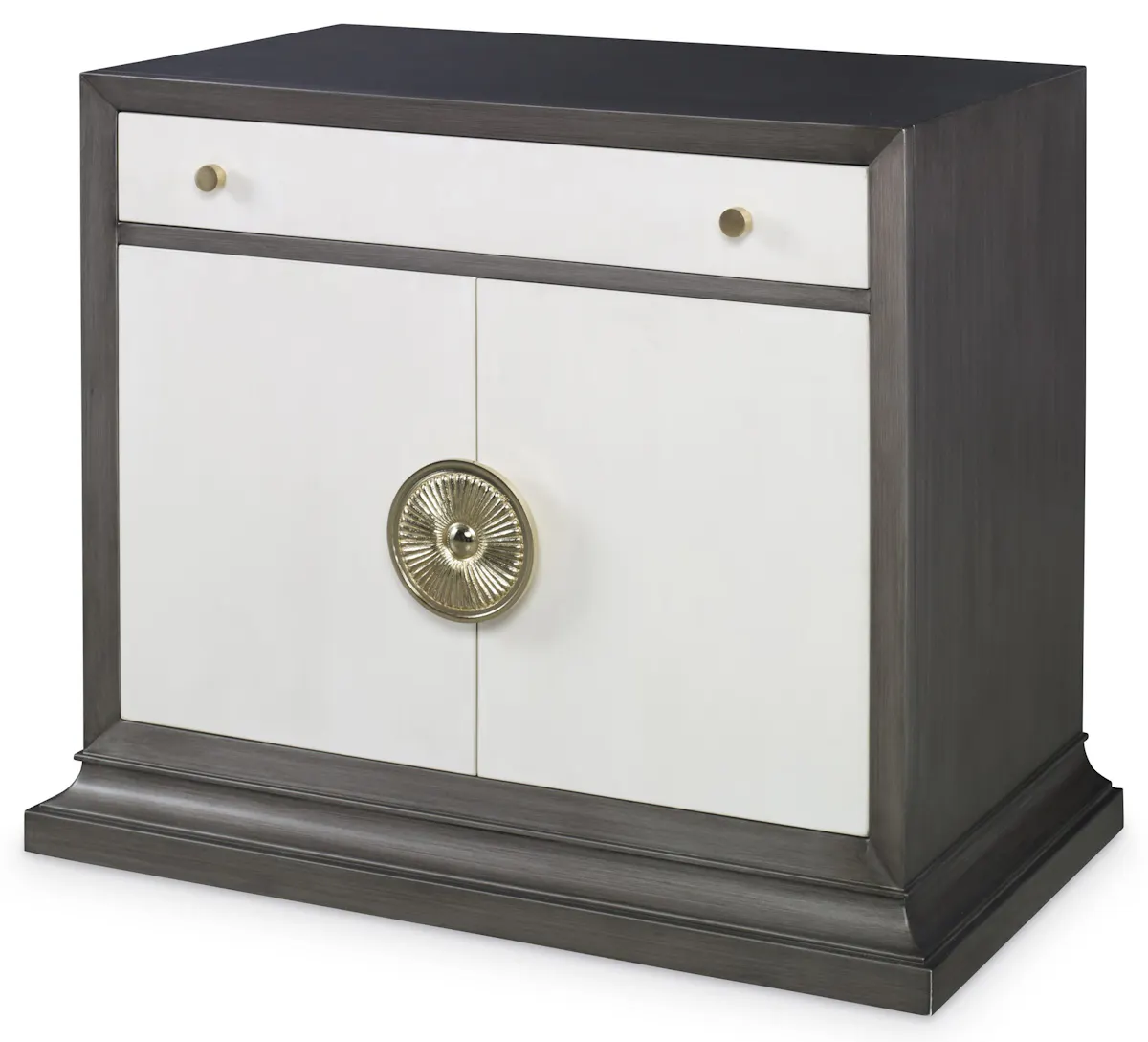 Ambella Home 17578-230-002 Soleil Nightstand Grey / Linen Ambella Home 17578-230-002 Soleil Nightstand Grey / Linen