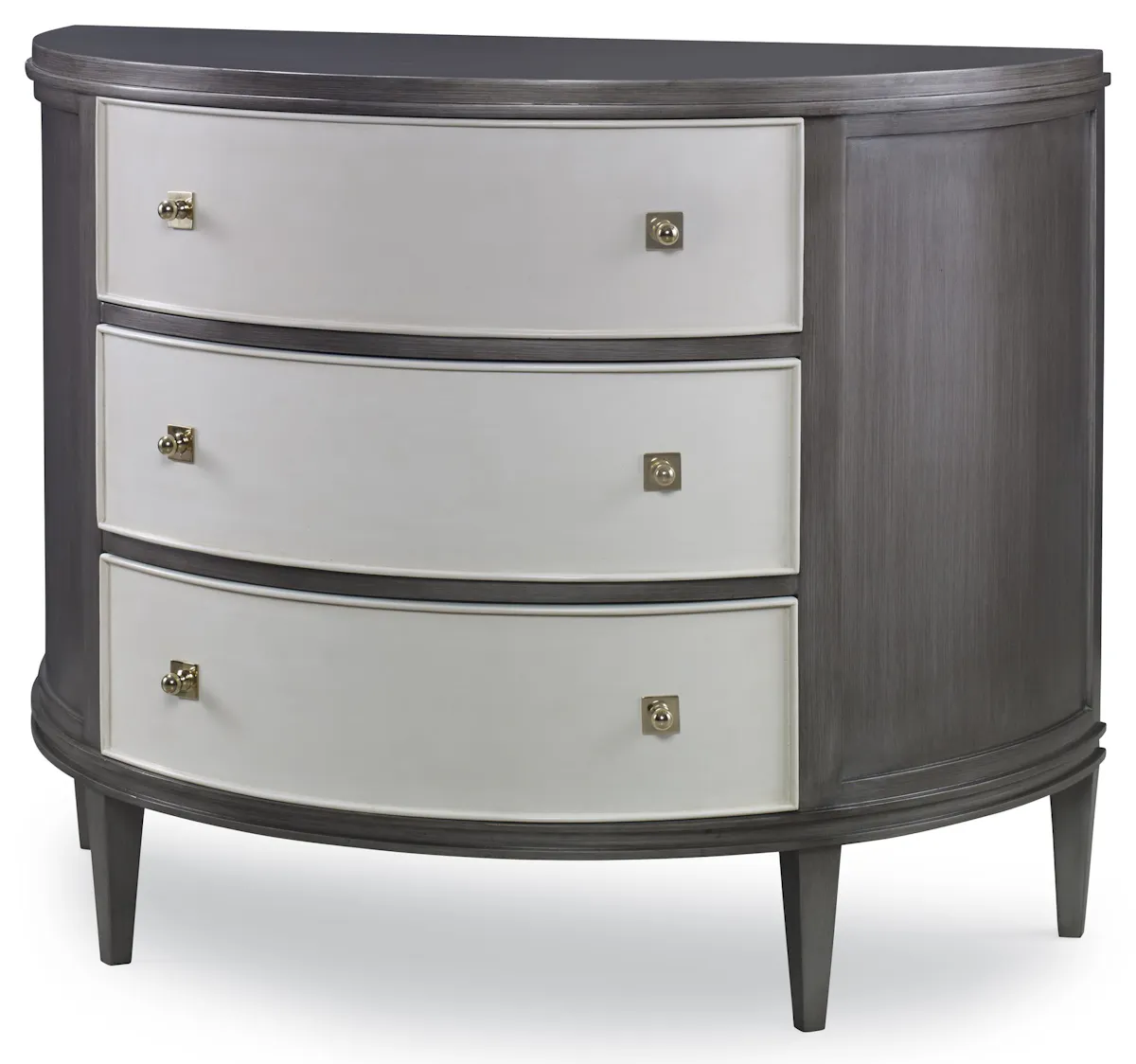 Ambella Home 17581-830-011 Orion Demilune Chest Grey / Linen Ambella Home 17581-830-011 Orion Demilune Chest Grey / Linen