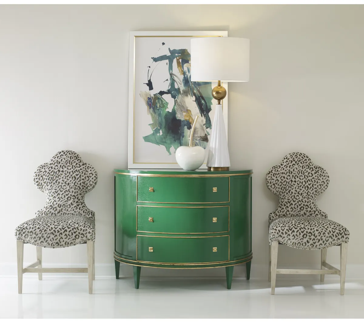 Ambella Home 17581-830-029 Orion Demilune Chest Emerald Ambella Home 17581-830-029 Orion Demilune Chest Emerald