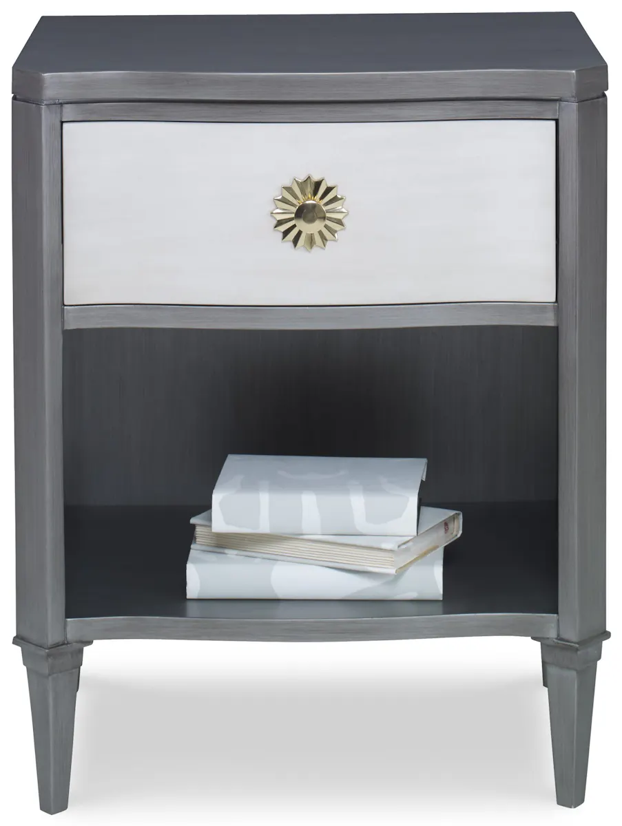 Ambella Home 17584-830-002 Halley Nightstand Grey / Linen Ambella Home 17584-830-002 Halley Nightstand Grey / Linen