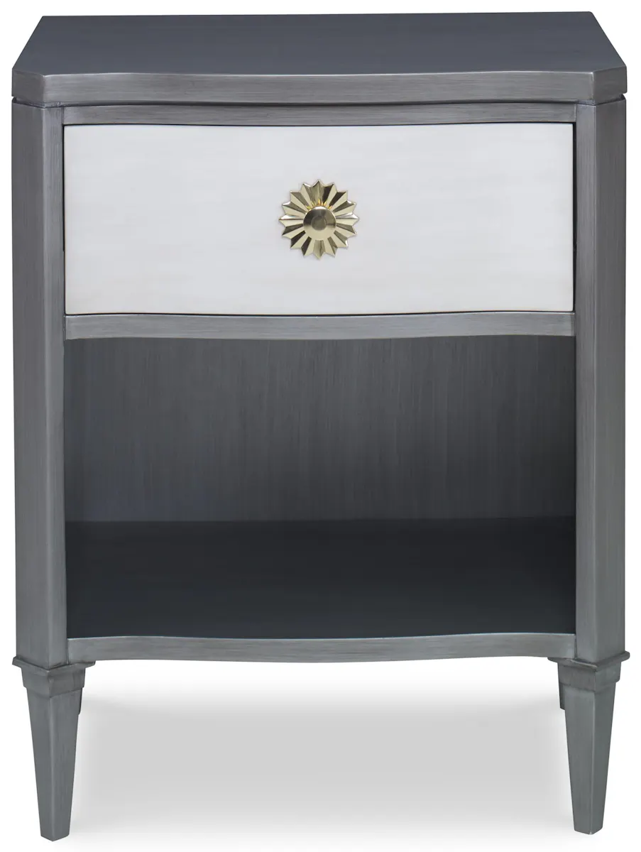 Ambella Home 17584-830-002 Halley Nightstand Grey / Linen Ambella Home 17584-830-002 Halley Nightstand Grey / Linen