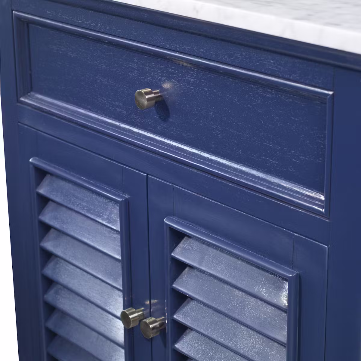 Ambella Home 17590-110-221 Louvered Medium Sink Chest Cadet Blue Ambella Home 17590-110-221 Louvered Medium Sink Chest Cadet Blue