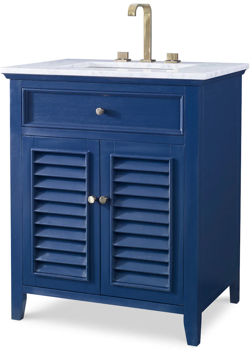 Ambella Home 17590-110-221 Louvered Medium Sink Chest Cadet Blue Ambella Home 17590-110-221 Louvered Medium Sink Chest Cadet Blue
