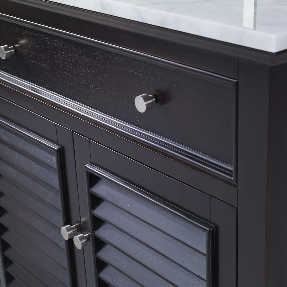 Ambella Home 17590-110-326 Louvered Sink Chest Rubbed Raven Ambella Home 17590-110-326 Louvered Sink Chest Rubbed Raven