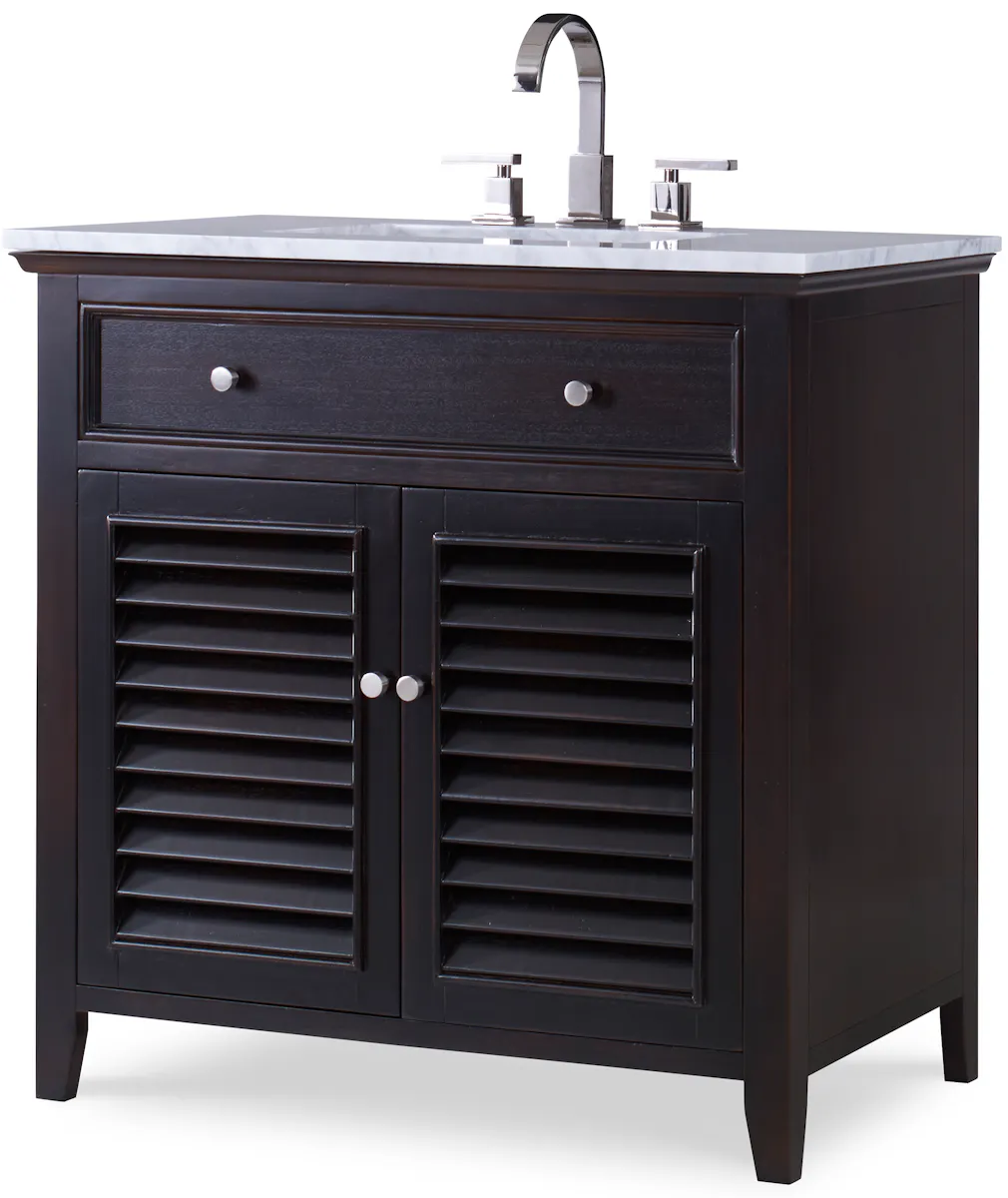 Ambella Home 17590-110-326 Louvered Sink Chest Rubbed Raven Ambella Home 17590-110-326 Louvered Sink Chest Rubbed Raven