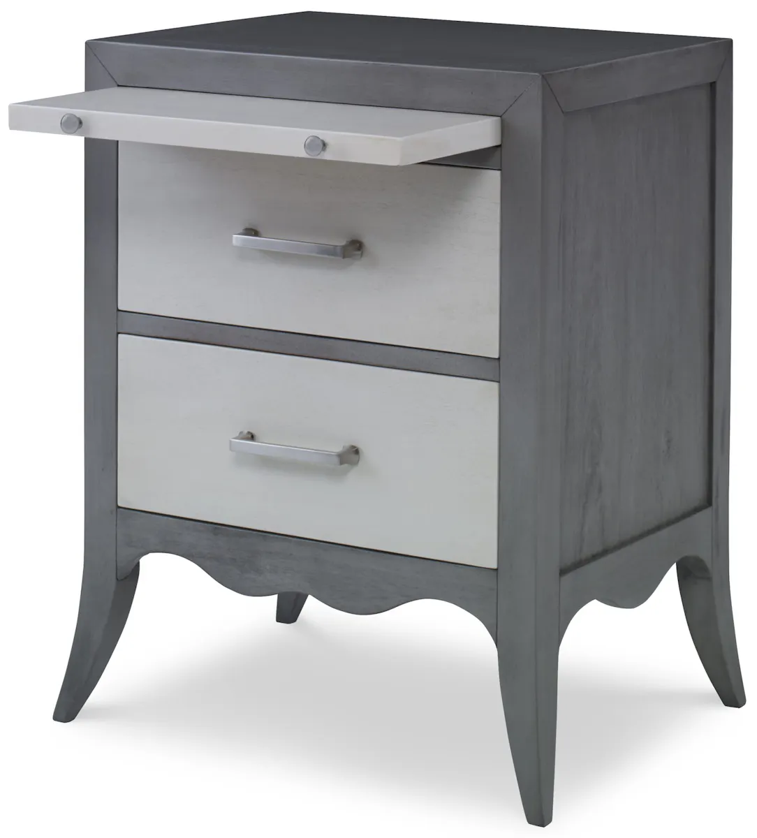 Ambella Home 17592-830-010 Beatrix Nightstand Ash Grey / Linen Ambella Home 17592-830-010 Beatrix Nightstand Ash Grey / Linen
