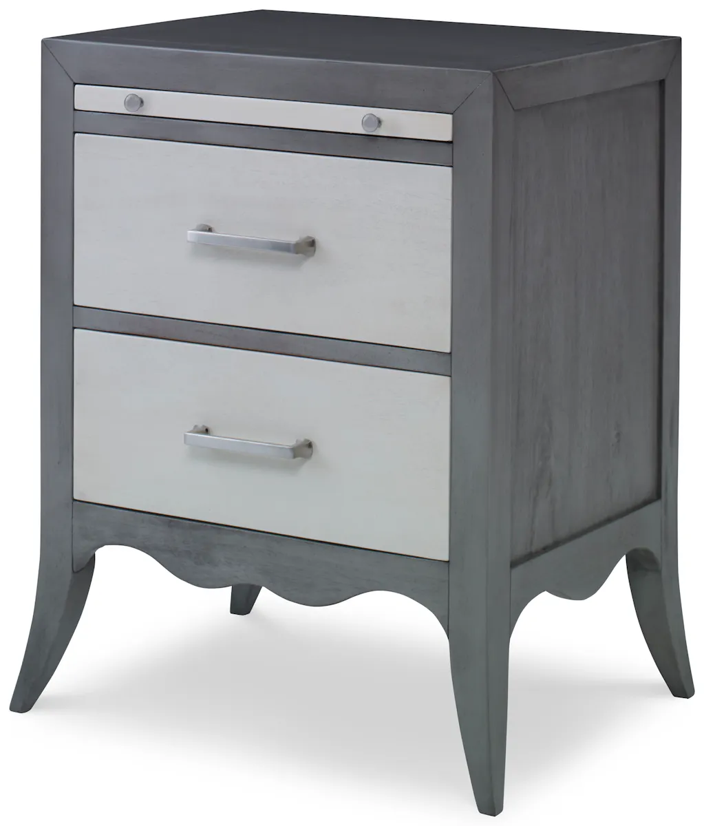 Ambella Home 17592-830-010 Beatrix Nightstand Ash Grey / Linen Ambella Home 17592-830-010 Beatrix Nightstand Ash Grey / Linen