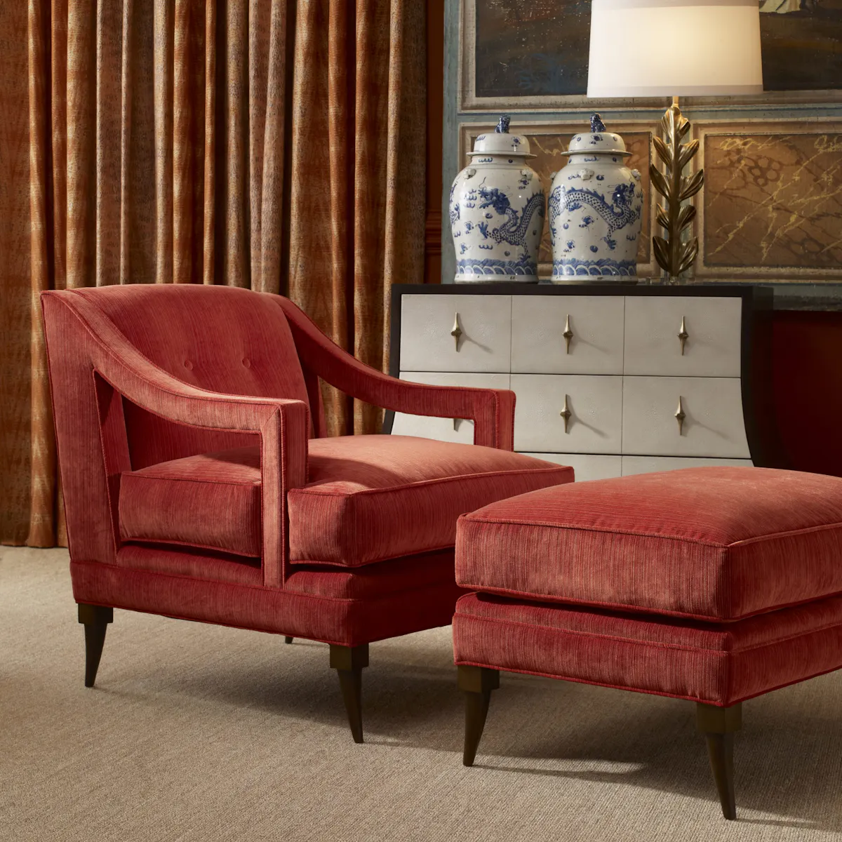 Ambella Home 215-50 Perry Ottoman Ambella Home 215-50 Perry Ottoman