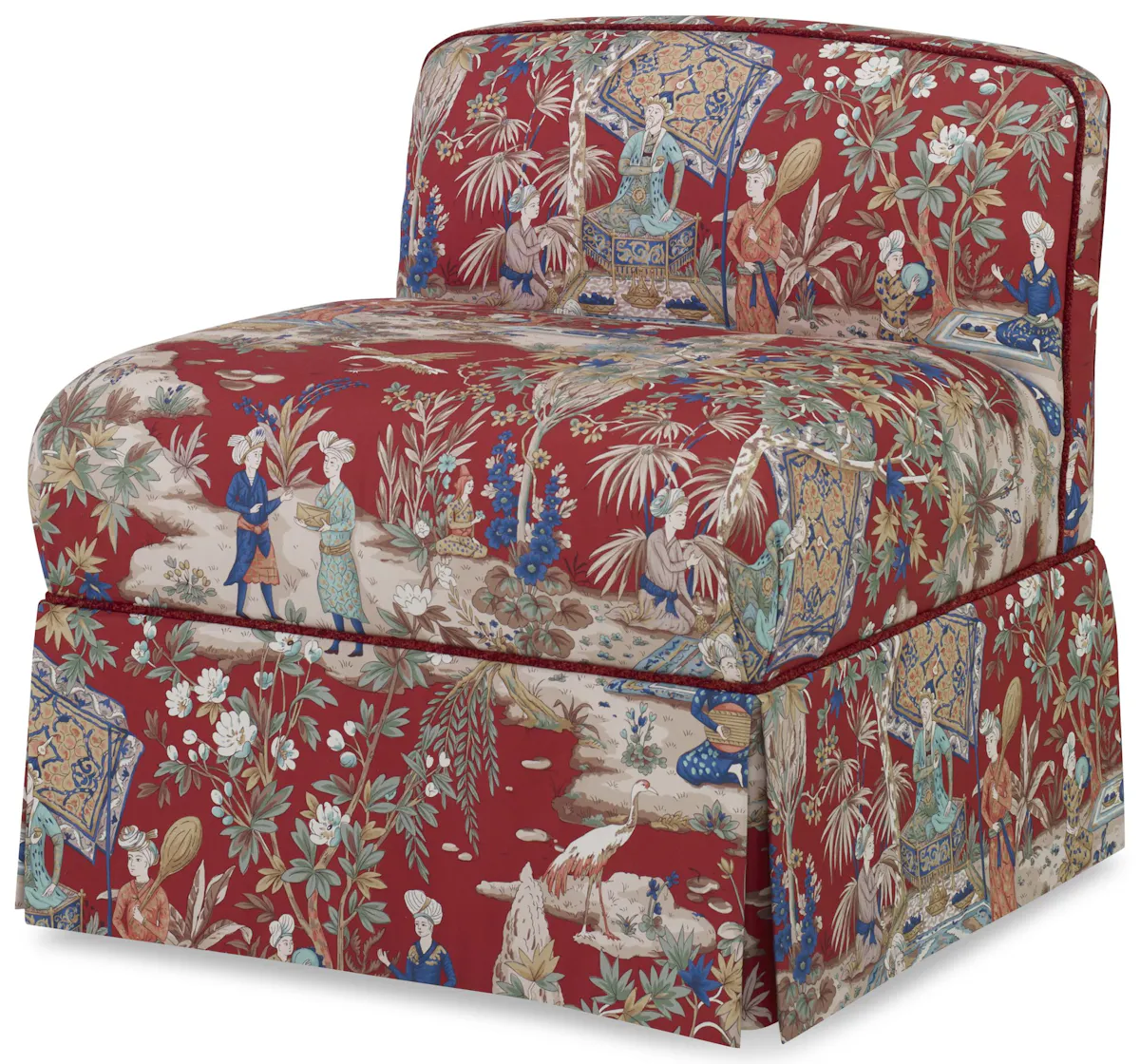 Ambella Home 223-00 Chloe Chair Skirted Ambella Home 223-00 Chloe Chair Skirted