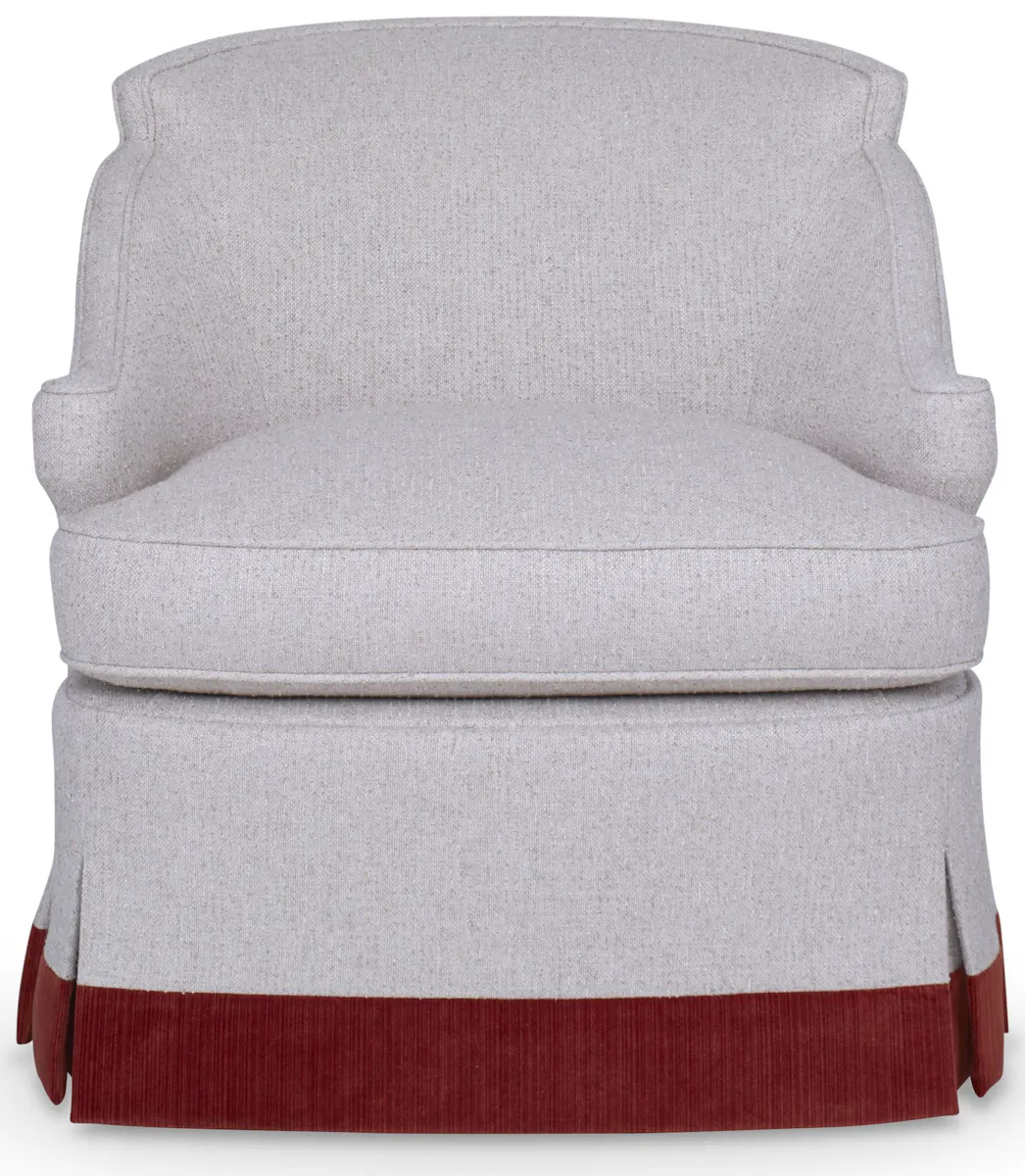 Ambella Home 228-00 Barbara Swivel Chair Skirted Ambella Home 228-00 Barbara Swivel Chair Skirted