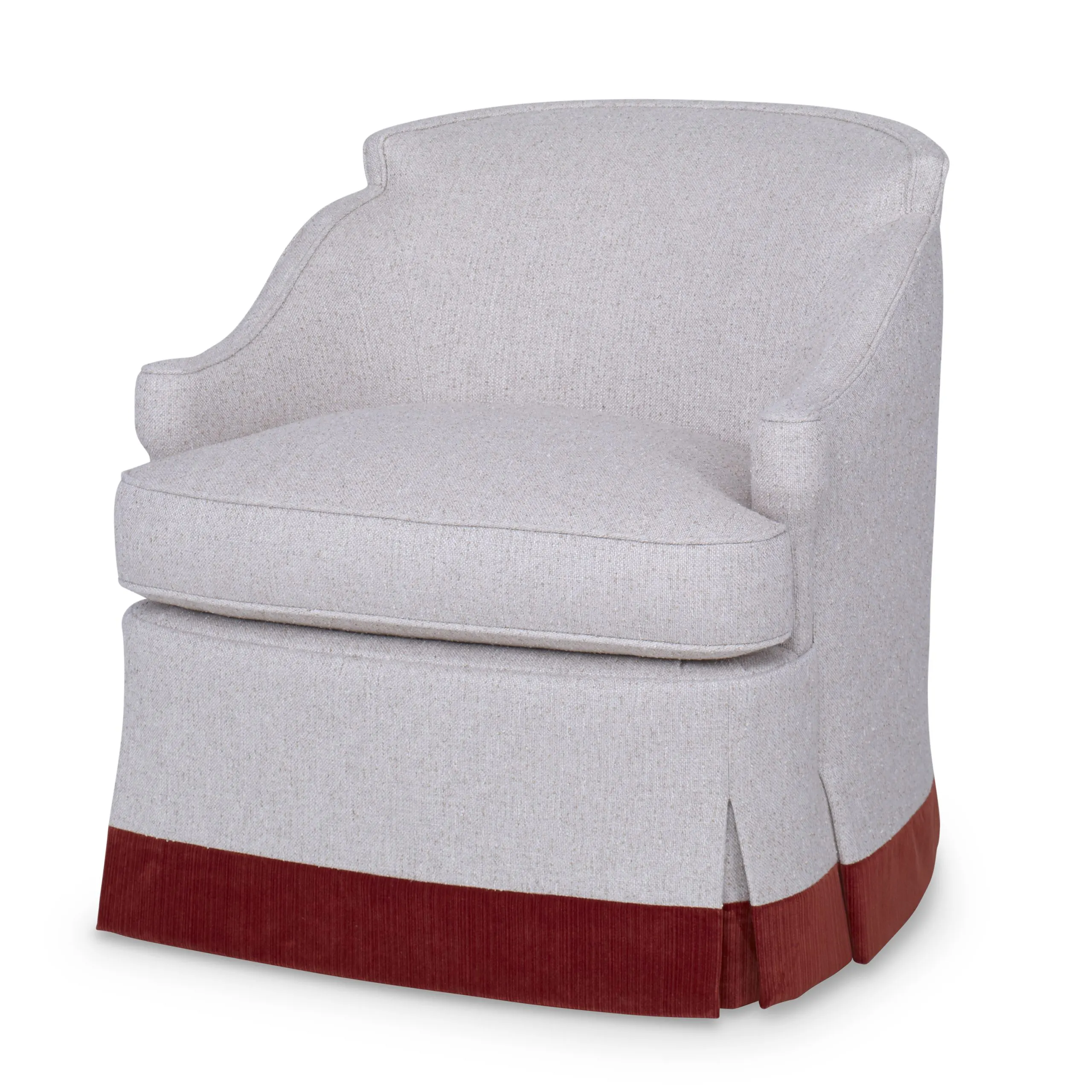 Ambella Home 228-00 Barbara Swivel Chair Skirted