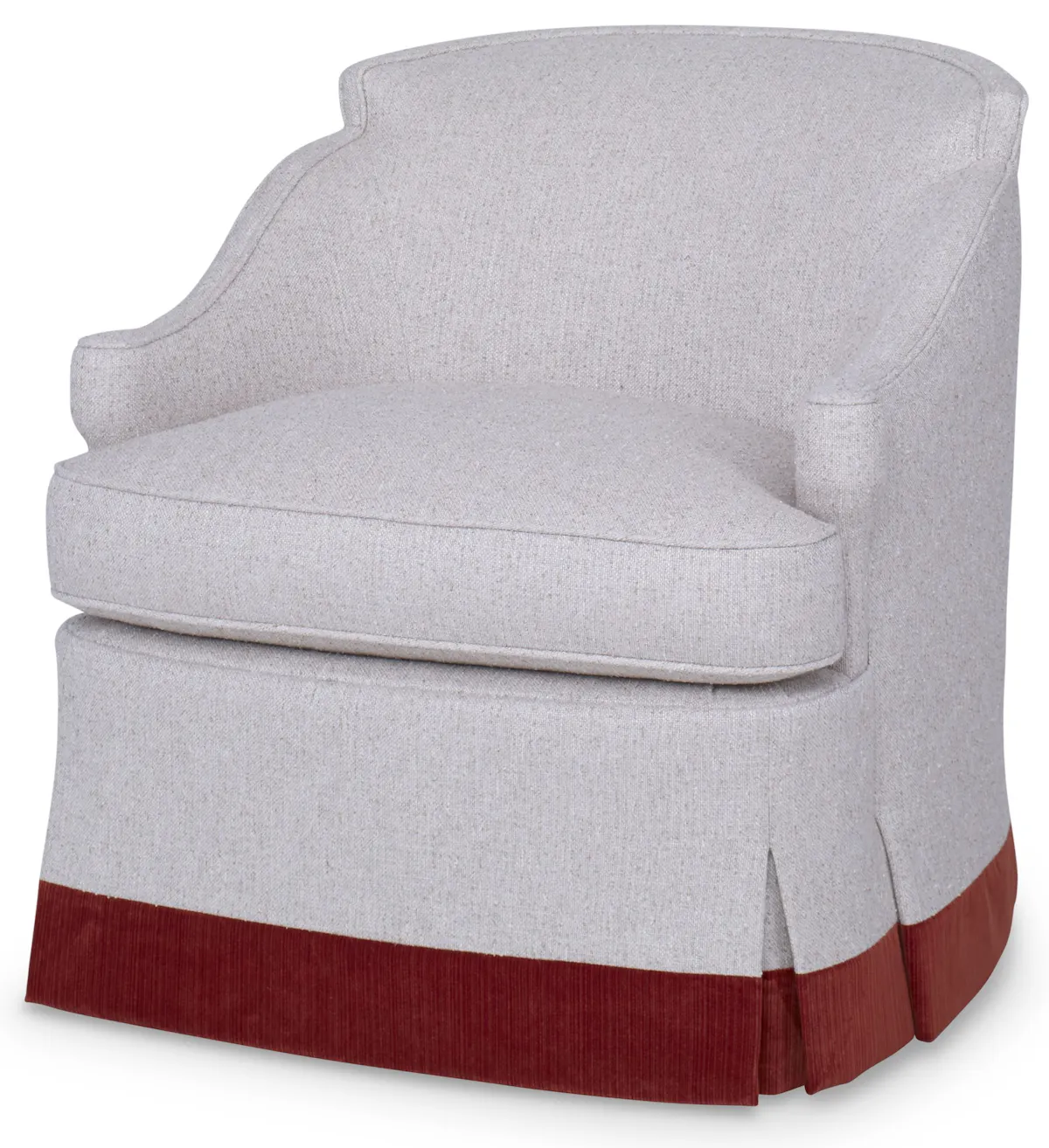 Ambella Home 228-00 Barbara Swivel Chair Skirted Ambella Home 228-00 Barbara Swivel Chair Skirted