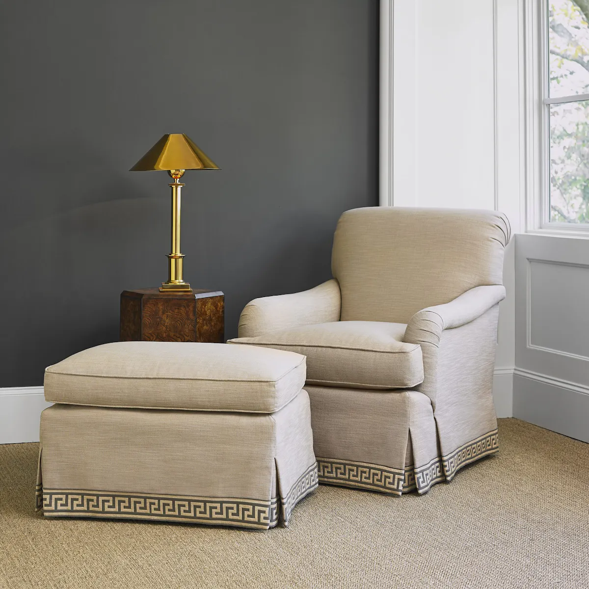 Ambella Home 230-00 Bristol Chair Skirted Ambella Home 230-00 Bristol Chair Skirted