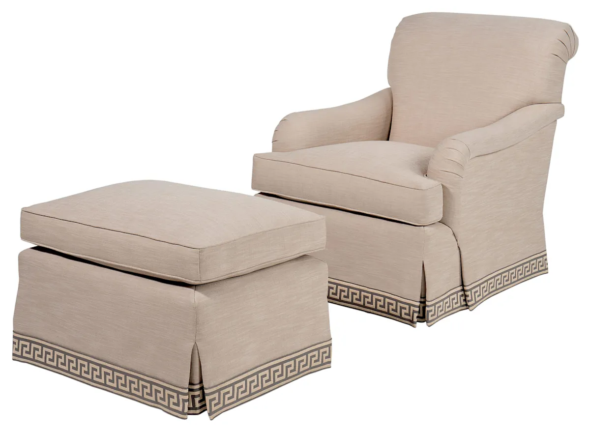 Ambella Home 230-00 Bristol Chair Skirted Ambella Home 230-00 Bristol Chair Skirted