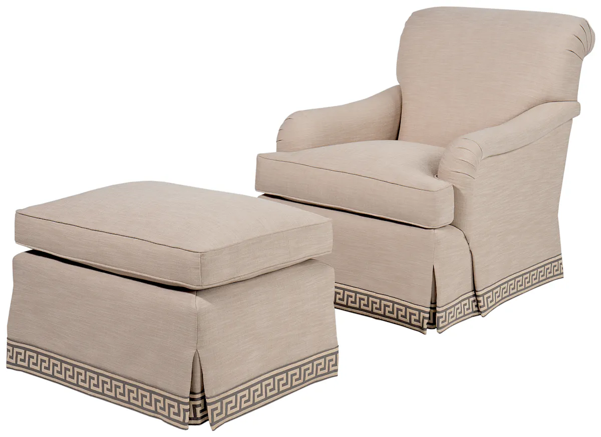 Ambella Home 230-00 Bristol Chair Skirted Ambella Home 230-00 Bristol Chair Skirted