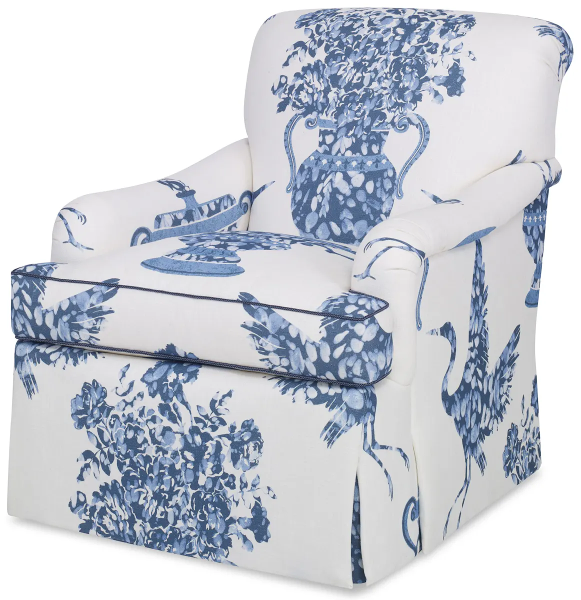 Ambella Home 230-00 Bristol Chair Skirted Ambella Home 230-00 Bristol Chair Skirted