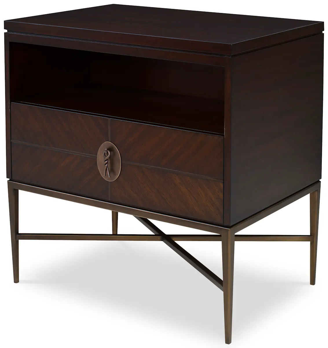 Ambella Home 24110-230-002 Longwood Nightstand Walnut Ambella Home 24110-230-002 Longwood Nightstand Walnut