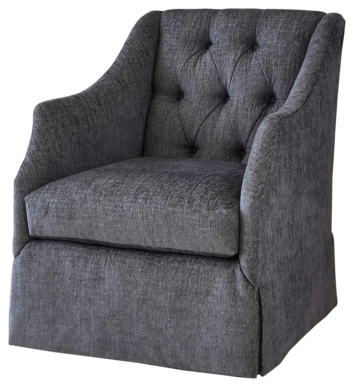 Ambella Home 242-00 Claudette Chair Skirted WithTufted Back Ambella Home 242-00 Claudette Chair Skirted WithTufted Back