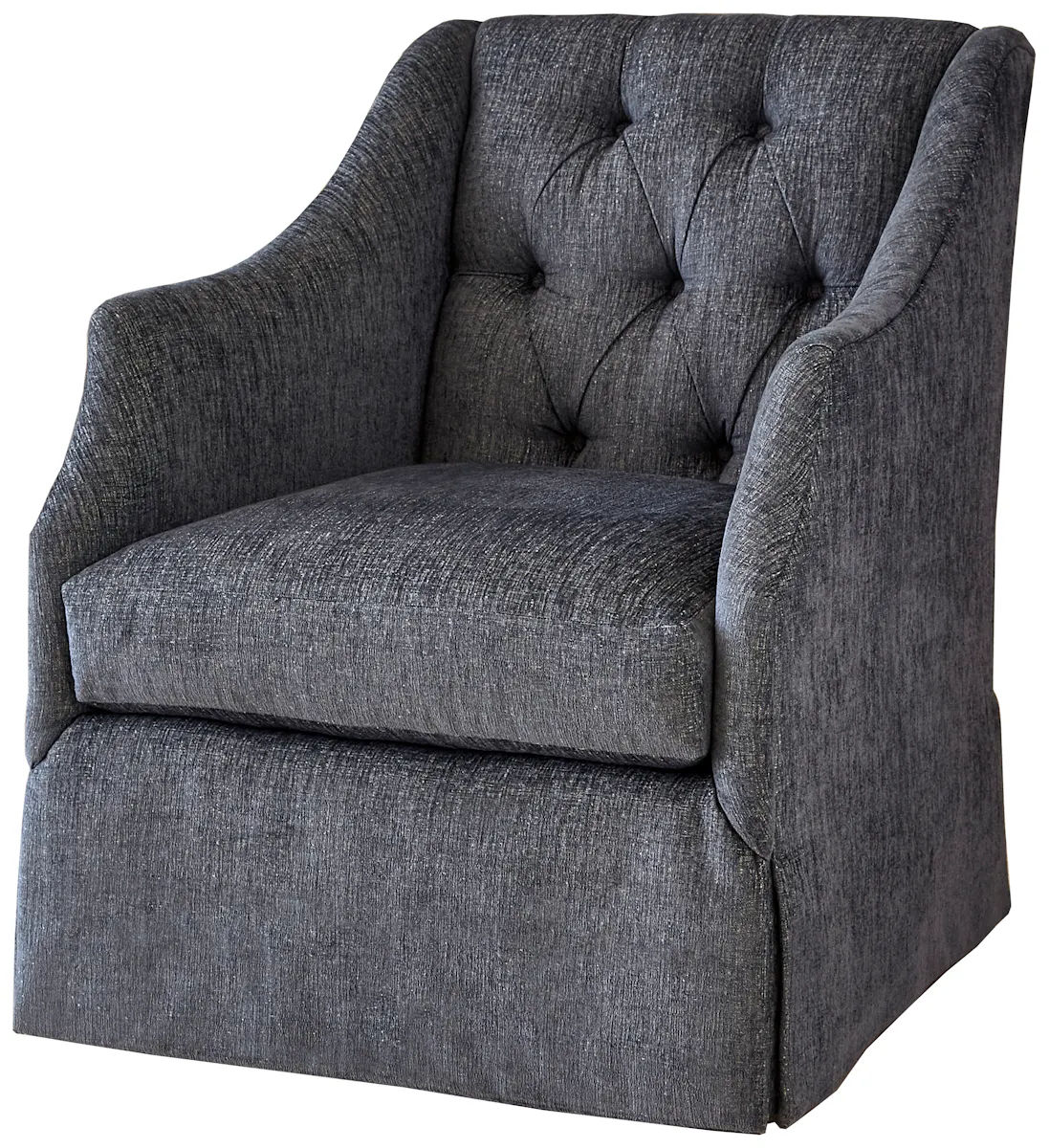Ambella Home 242-00 Claudette Chair Skirted WithTufted Back Ambella Home 242-00 Claudette Chair Skirted WithTufted Back