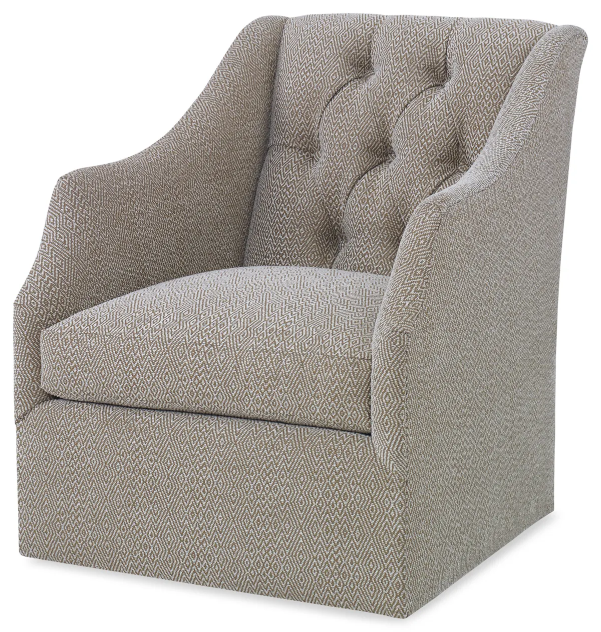 Ambella Home 243-00 Claudette Swivel Chair Tufted Back Ambella Home 243-00 Claudette Swivel Chair Tufted Back