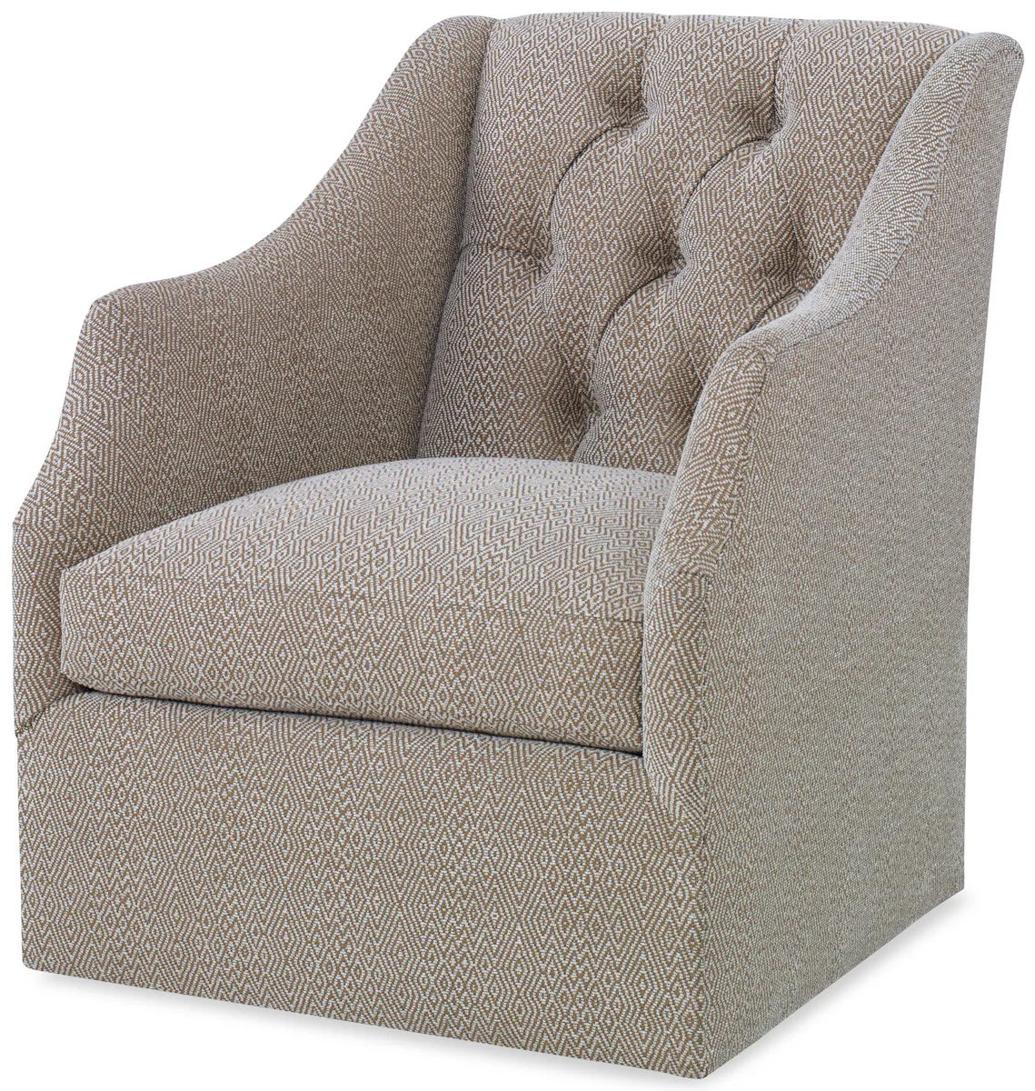 Ambella Home 243-00 Claudette Swivel Chair Tufted Back Ambella Home 243-00 Claudette Swivel Chair Tufted Back