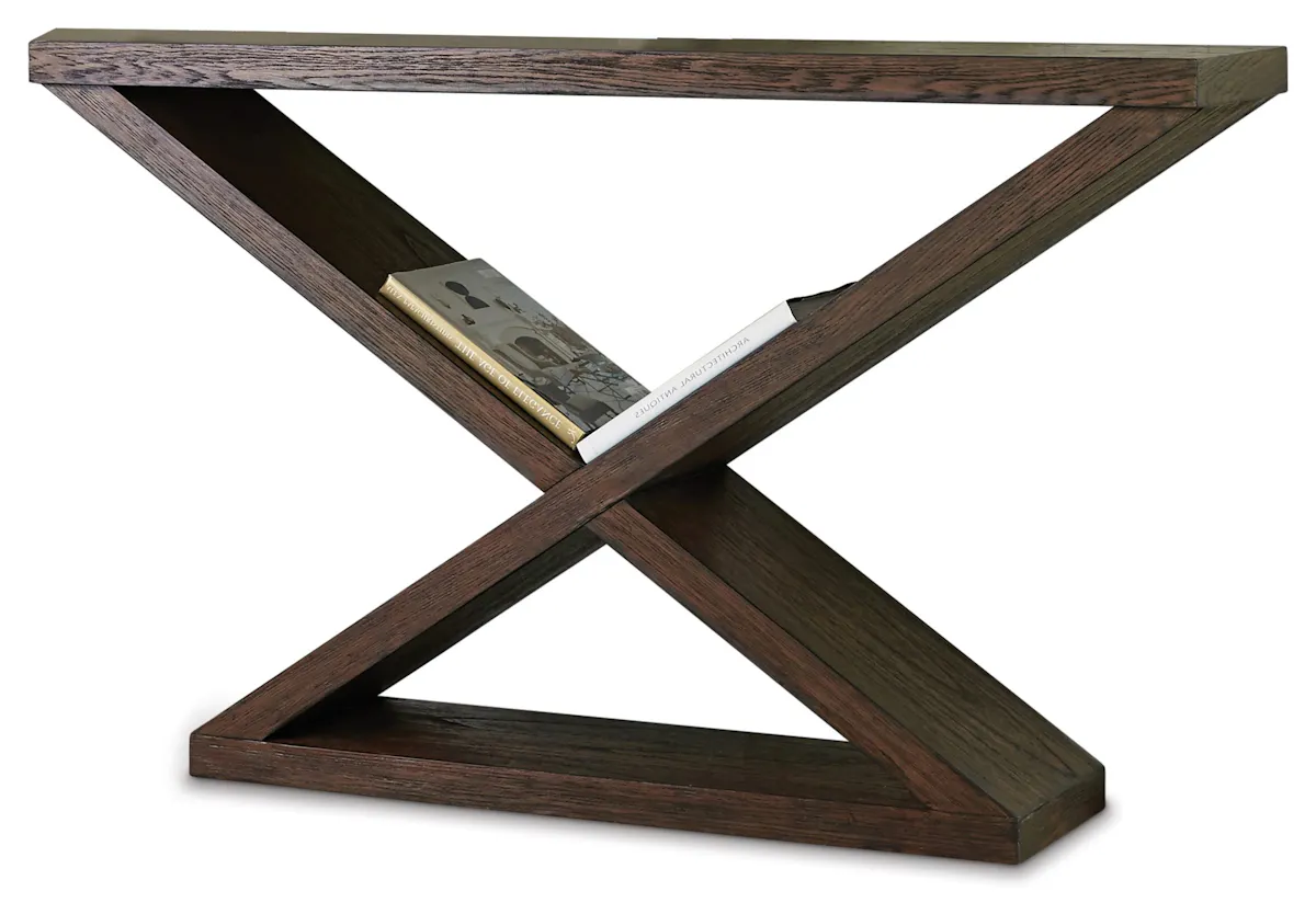 Ambella Home 27037-850-001 Salone Scuro Double-V Console Table Ambella Home 27037-850-001 Salone Scuro Double-V Console Table